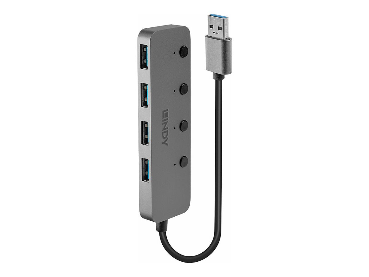 LINDY 4 Port USB 3.0 Hub Vorderansicht