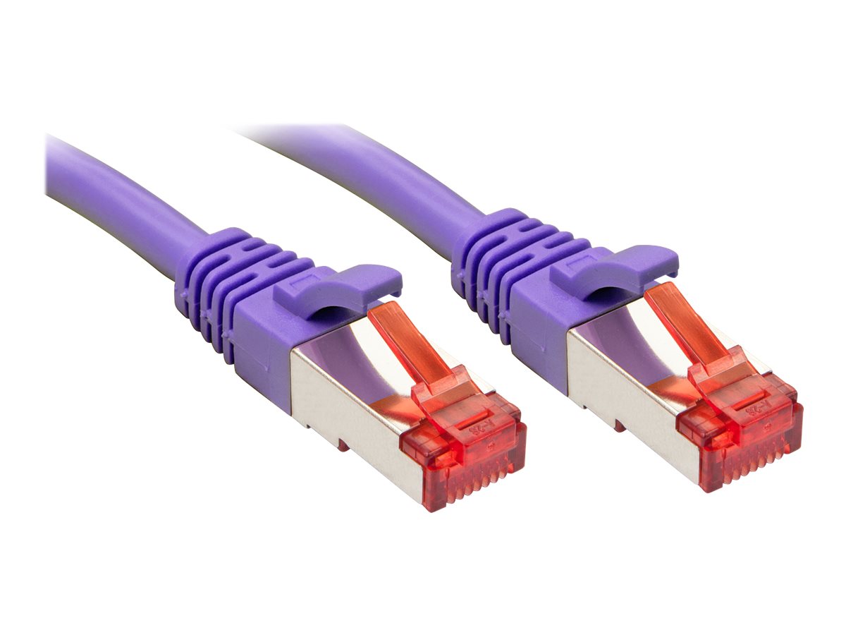 LINDY Cat.6 S/FTP Kabel, violett, 1m Patchkabel - Vorderansicht