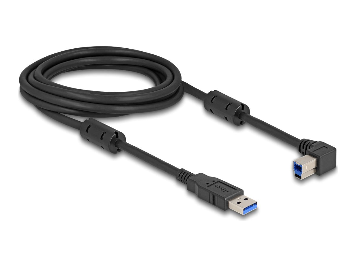 DELOCK USB 5 Gbps Kabel Typ-A Stecker zu Typ-B Stecker 90 links gewinkelt 3m - Vorderansicht
