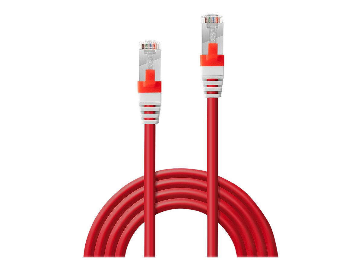 LINDY SSTP Cat.6A Kabel, rot, 5,0m LSOH, Verpackung