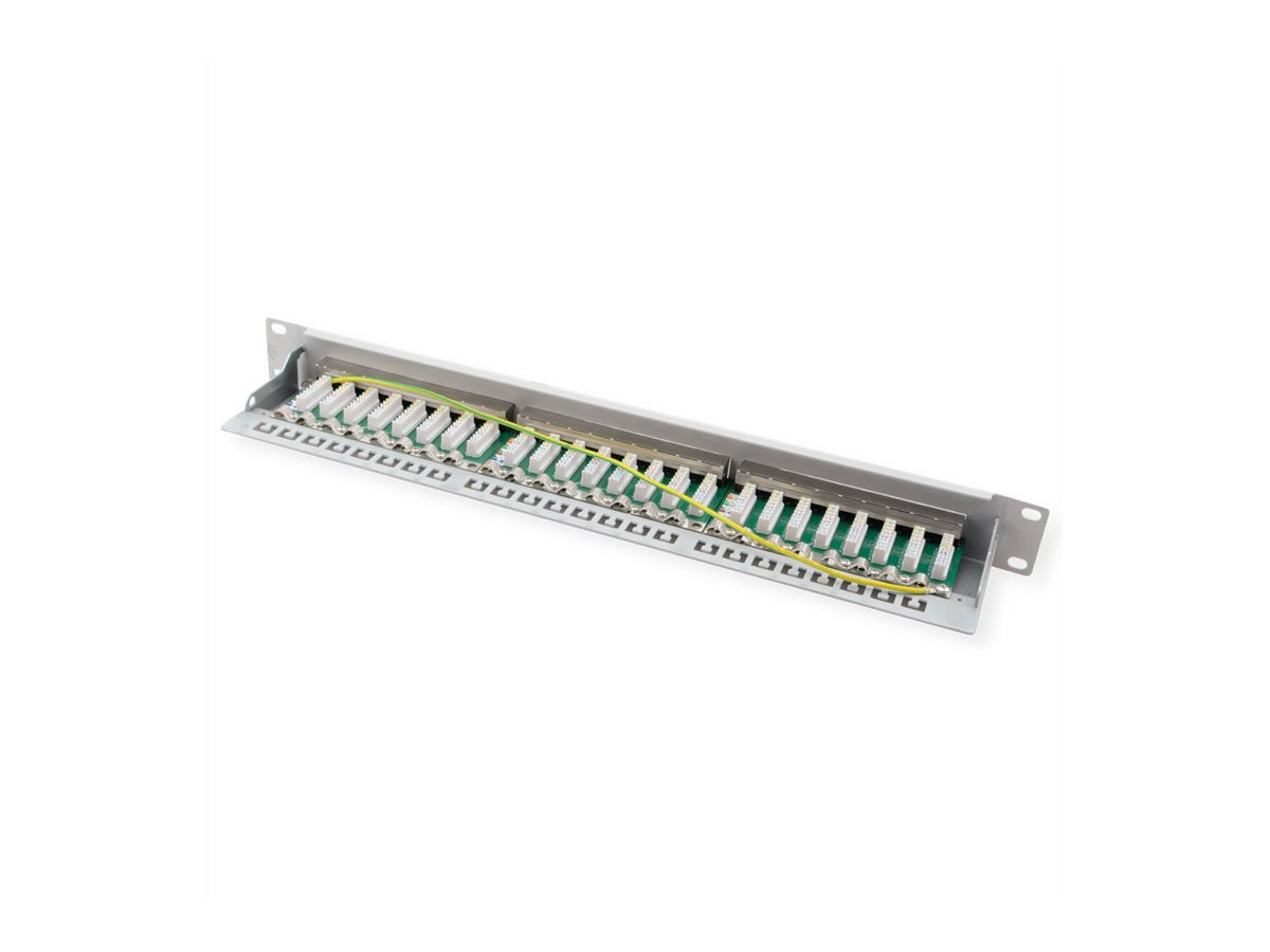 VALUE Kat.6A Class EA 19 Patchpanel 24 P geschirmt grau - Rückansicht