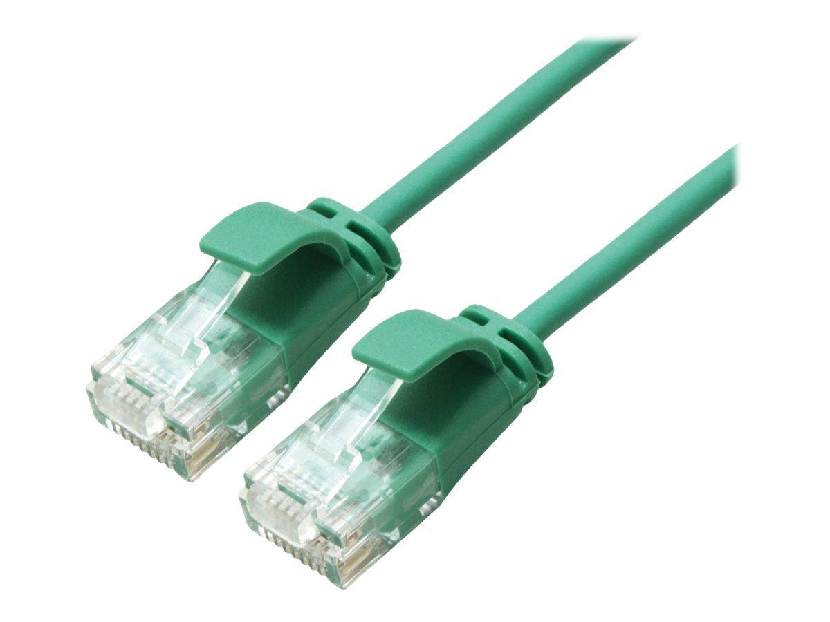 ROLINE GREEN UTP Patchkabel Kat.6A Class EA LSOH slim grun 0,5m - Vorderansicht