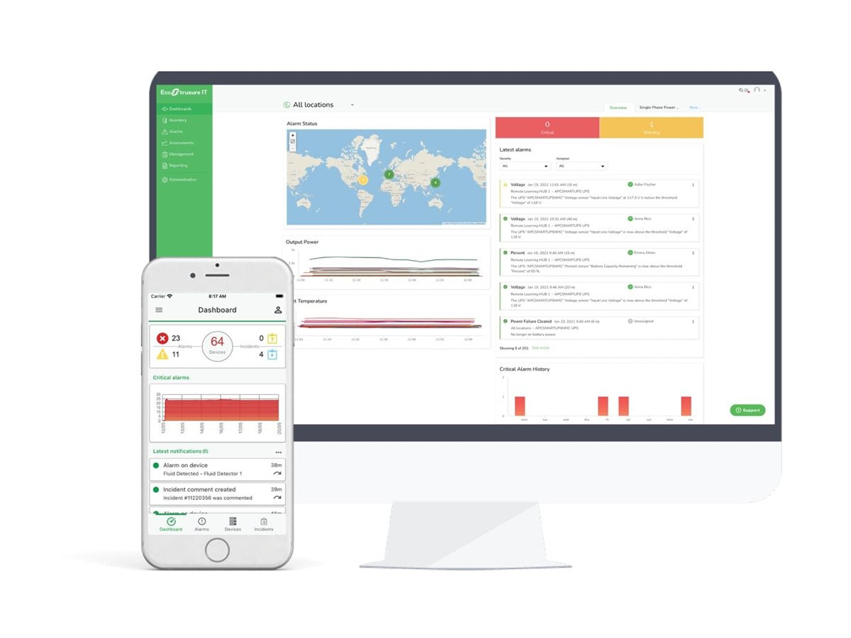APC EcoStruxure IT Expert 1500 nodes 1year billed monthly Vorderansicht