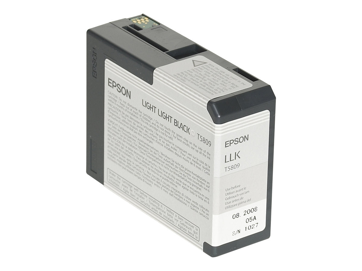 EPSON T5809 Tintenpatrone Light Light Black Vorderansicht