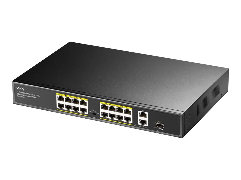 CUDY FS1018PS1 16-Port 10/100M PoE+ Switch Vorderansicht