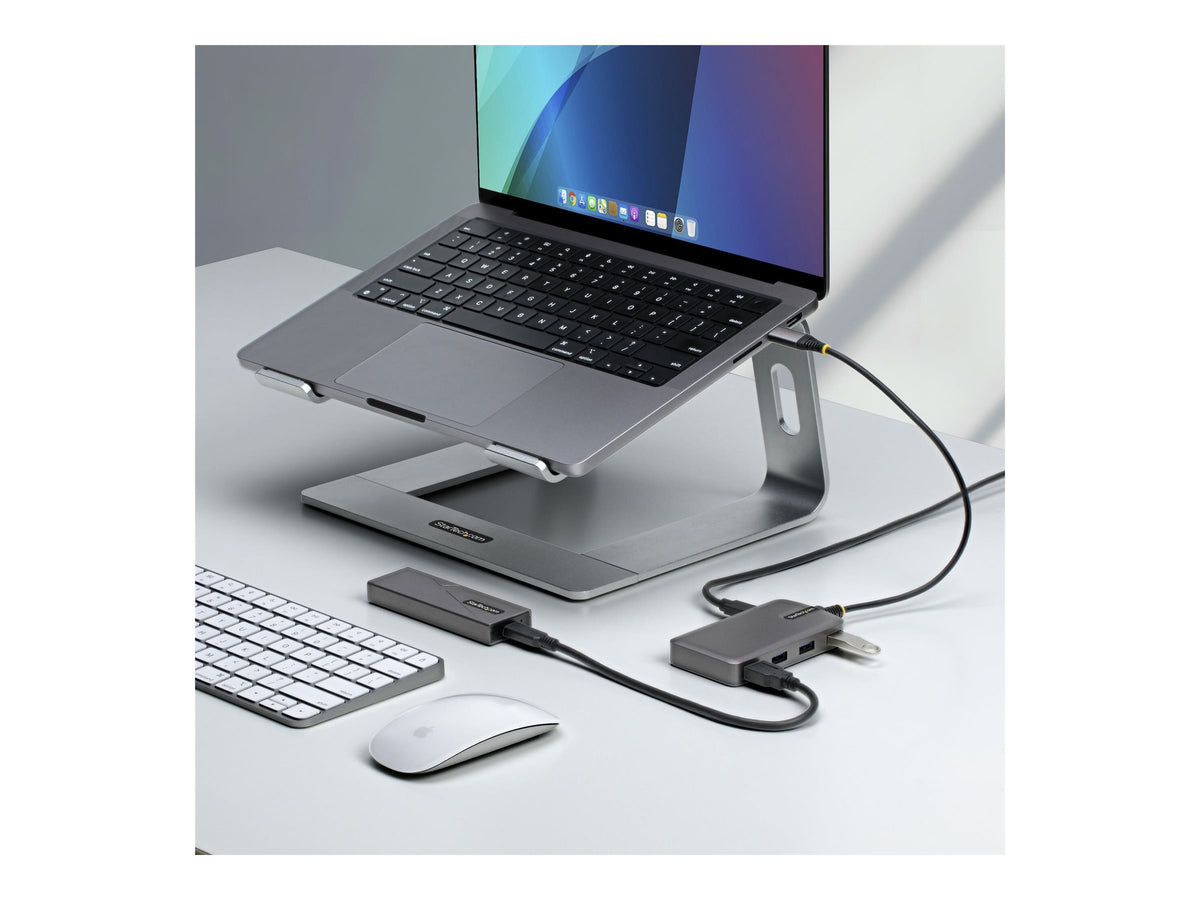 STARTECH.COM 4-Port USB-C Hub 5Gbps Busbetrieben USB-C zu USB-A Hub USB C-Netzteil Port 30cm Kabel Reisehub USBC auf A Adapter