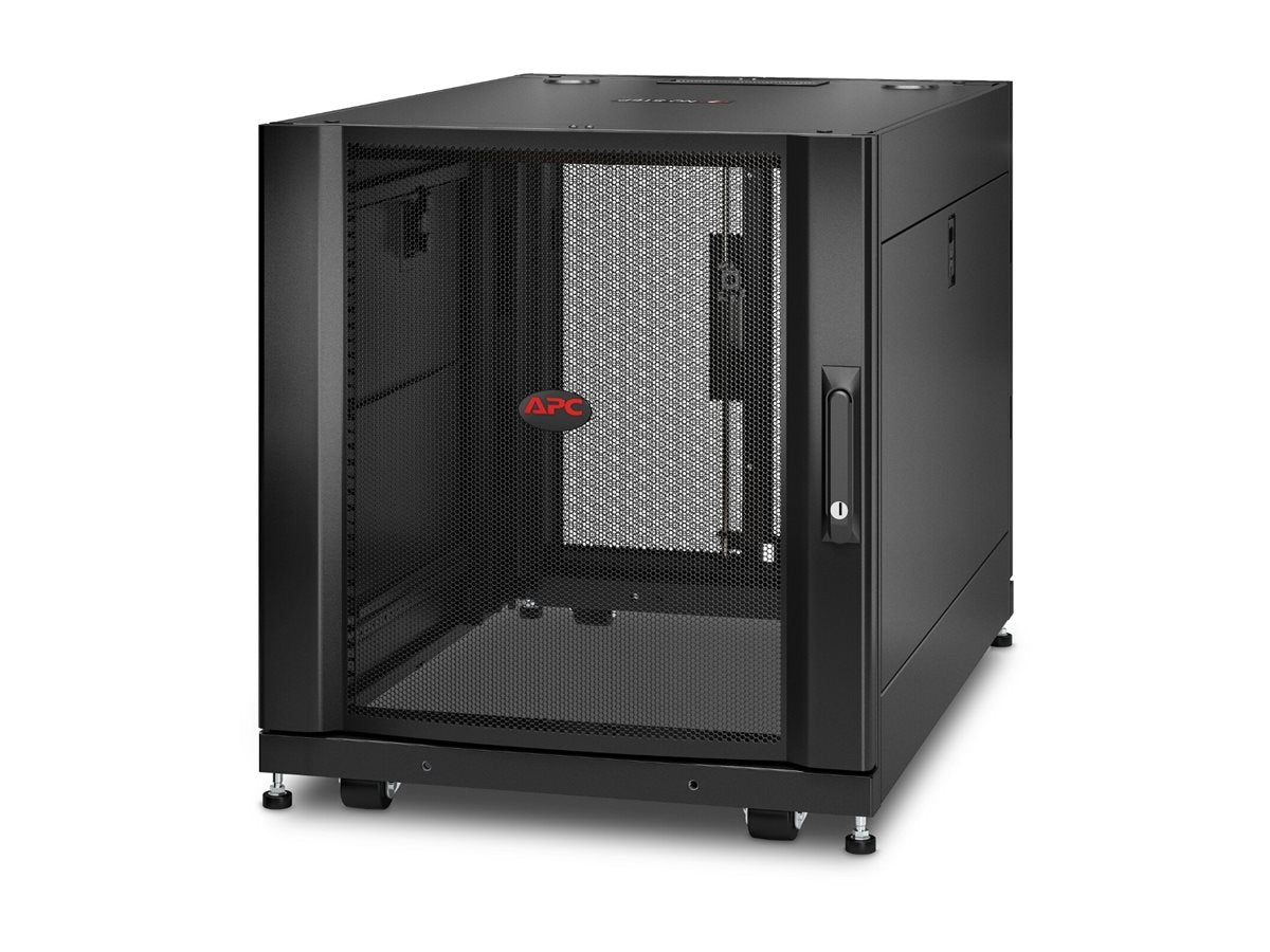 Detailansicht der verstellbaren Schienen im APC NetShelter SX 12U Server Rack Enclosure