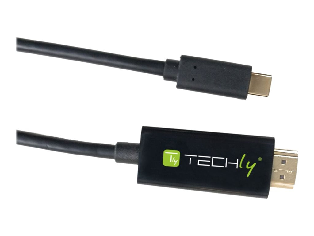 TECHLY Anschlusskabel HDMI zu USB-C 2m - Vorderansicht