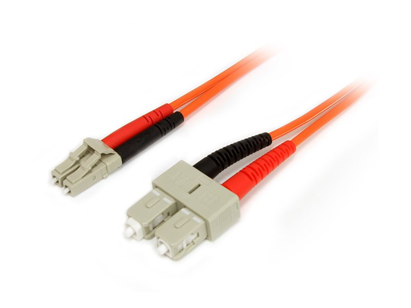 STARTECH.COM Fiber Optic Cable - Multimode Duplex 50/125 - LSZH - LC/SC - 2m - Anschlussansicht