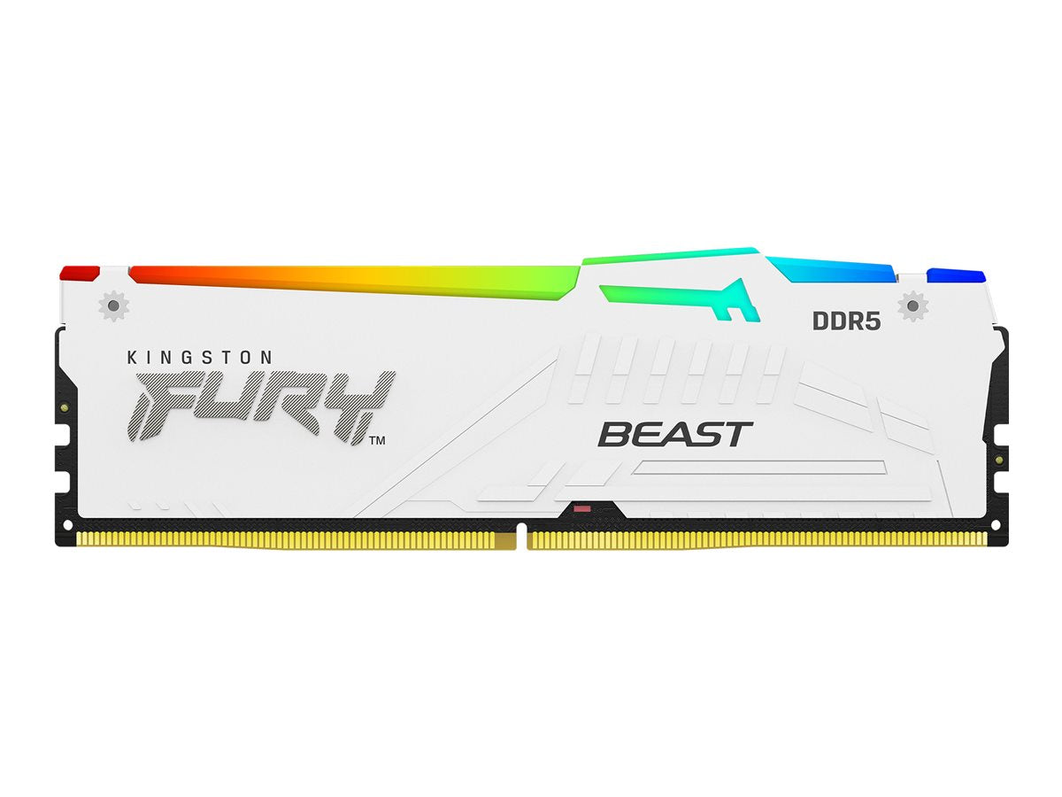 KINGSTON FURY Beast 128GB 5200MT/s DDR5 CL40 DIMM Kit of 4 White RGB XMP