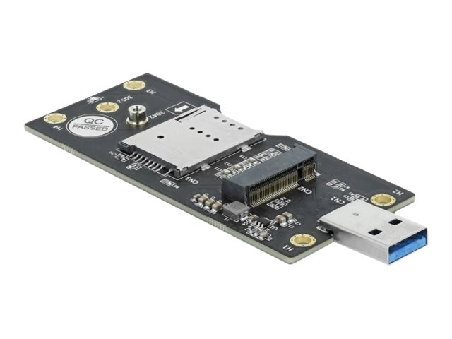 DELOCK USB 3.0 Konverter Typ-A Stecker zu M.2 Key B mit SIM Slot - Vorderansicht