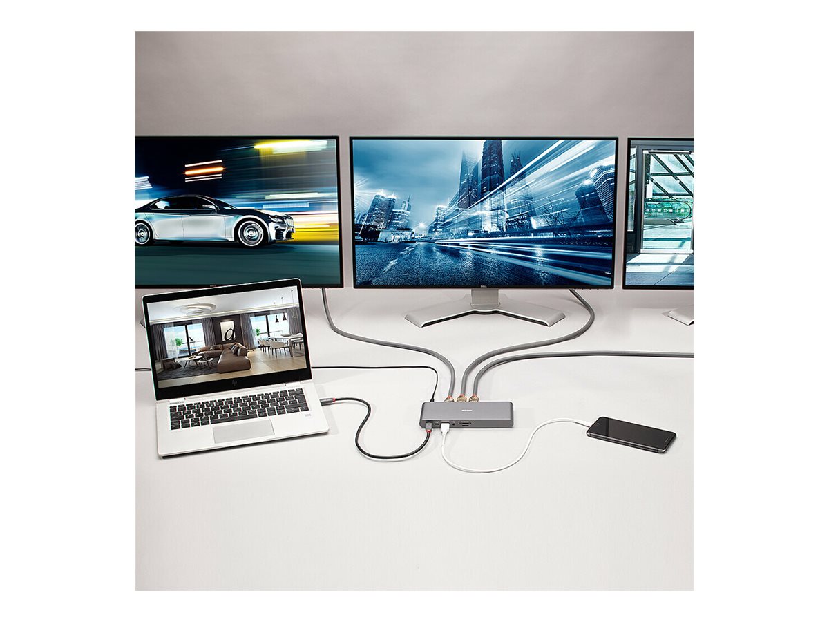 LINDY USB 3.2 Typ C Laptop Docking Station Vorderansicht