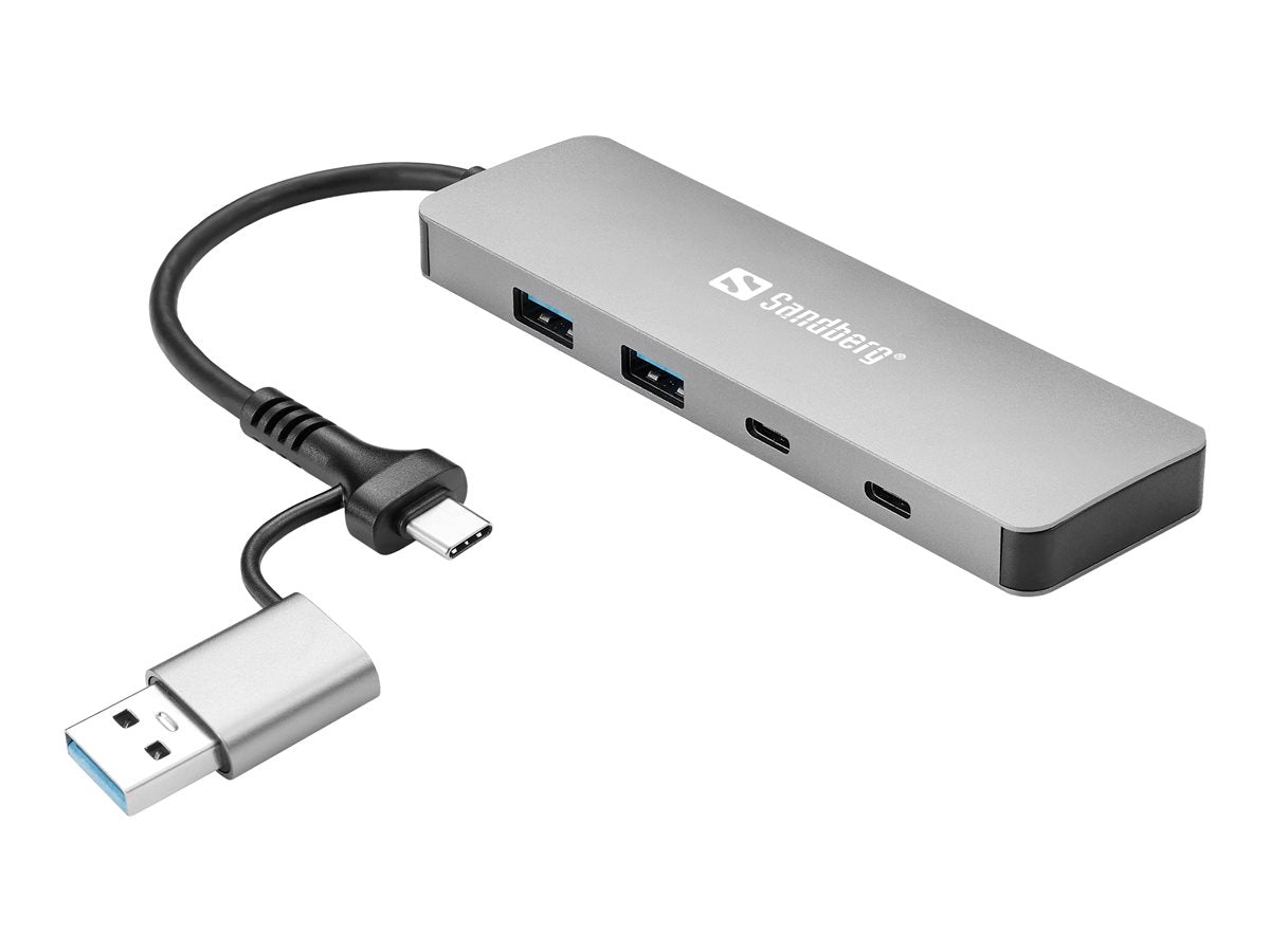 SANDBERG USB-C/A to 2xUSB-A+2xUSB-C Hub Verpackung