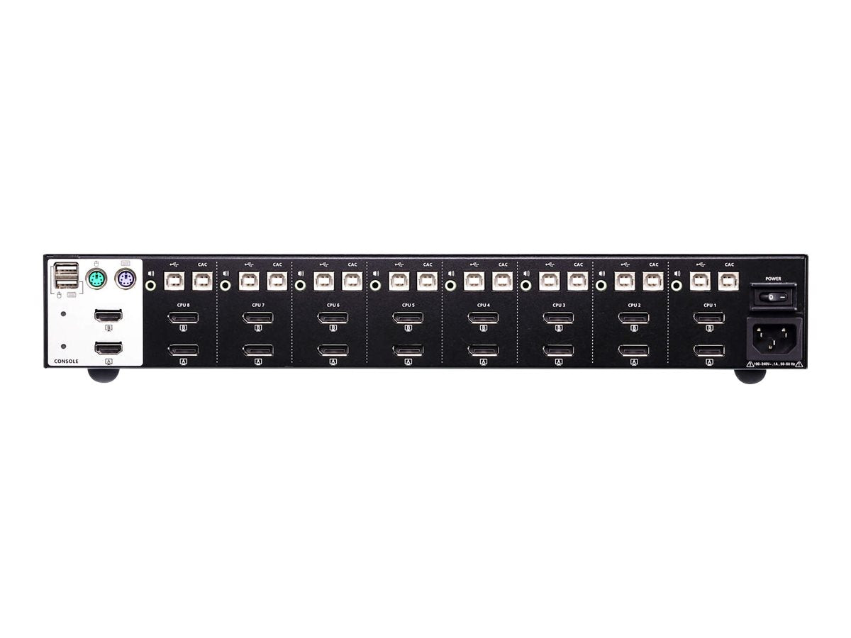 ATEN CS1148DP 8-Port USB DisplayPort Dual Display Secure KVM Vorderansicht