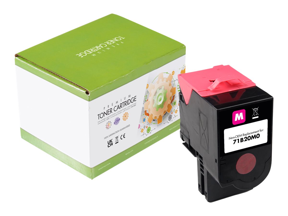 STATIC Toner cartridge compatible with Lexmark 71B20M0 magenta - Vorderansicht