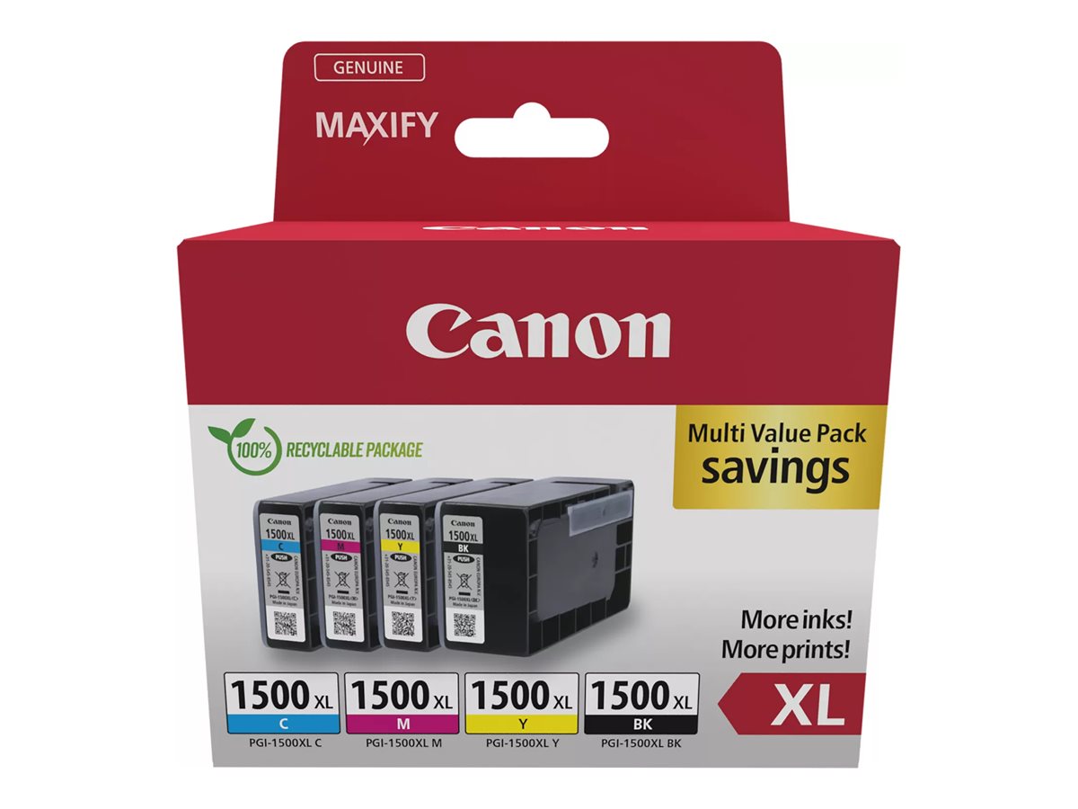 CANON PGI-1500XL Ink Cartridge BK/C/M/Y MULTI - Vorderansicht