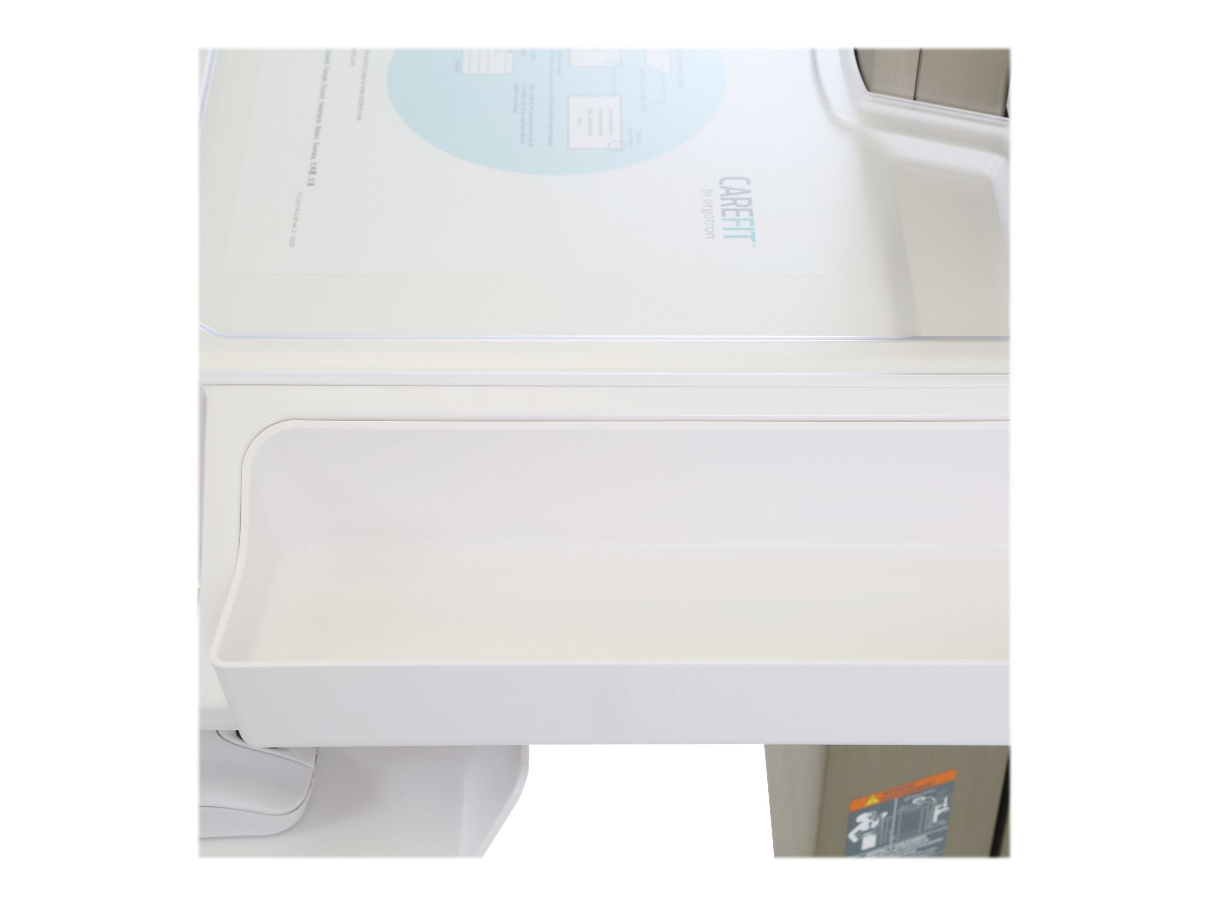 Vorderansicht des ERGOTRON CareFit Pro Seitlich montiertes Zufuhrfach