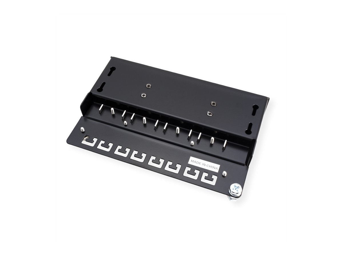 ROLINE Patchpanel 8 Ports Kat.5e Class D geschirmt schwarz - Vorderansicht