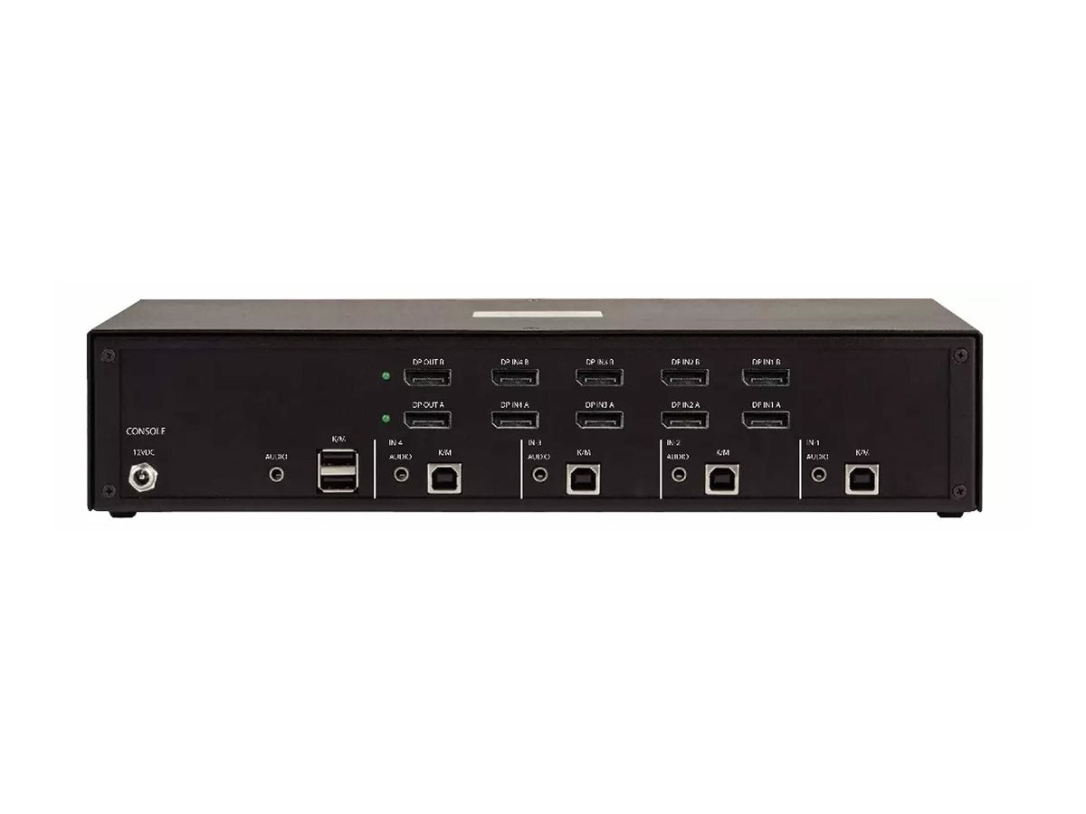 STARTECH.COM 4-Port Dual-Monitor Secure KVM Switch DisplayPort 4K 30Hz NIAP 4.0 Zertifizierter Desktop KVM Umschalter 4 PCs 2monitor