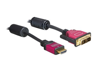 DELOCK Kabel HDMI A/DVI - 18+1 - St/St 5,0m Vorderansicht