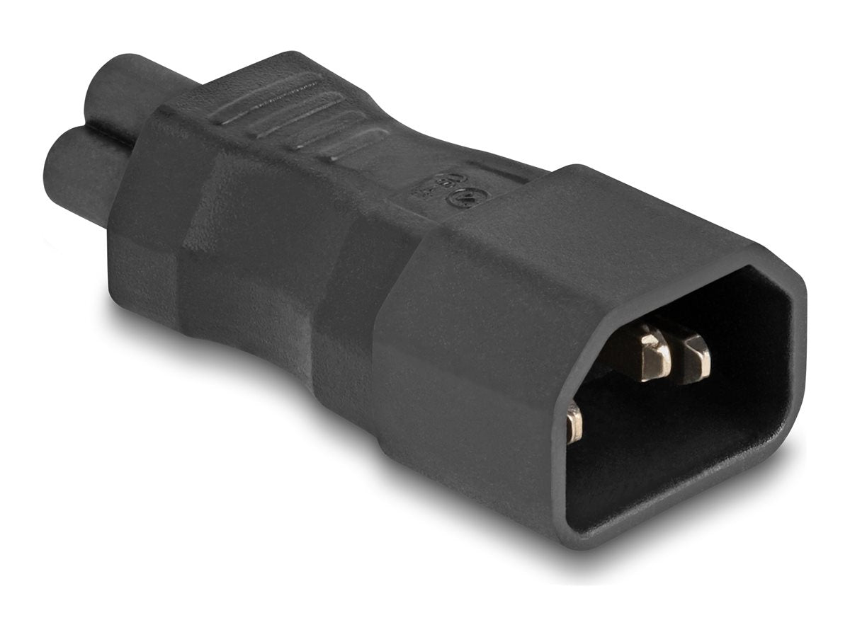 DELOCK Netzadapter IEC 60320 - C14 auf C5 Stecker / Buchse 2,5 A gerade - Vorderansicht