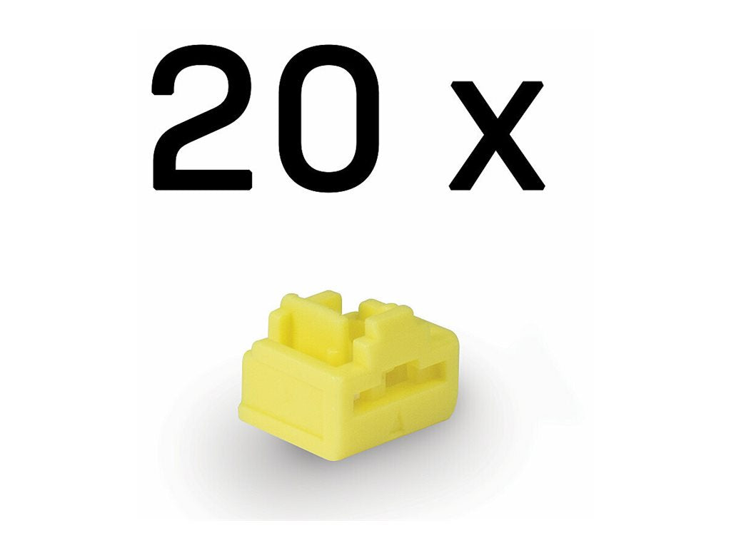 LINDY RJ45 Port Schloss GELB Detailansicht
