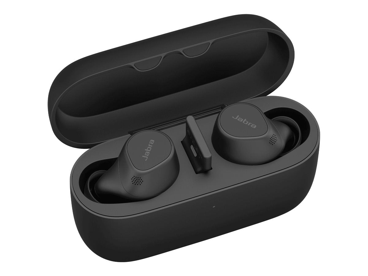 JABRA Evolve2 Buds UC True wireless earphones with mic in-ear Bluetooth active noise cancelling USB-A via BT adapter black Zoom