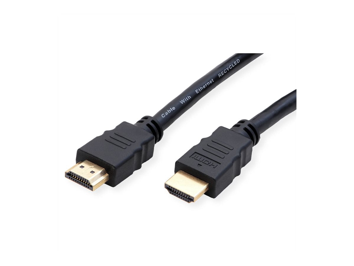 ROLINE RM 8K HDMI Ultra HD Kabel mit Ethernet ST/ST schwarz 3m - Anschlussansicht