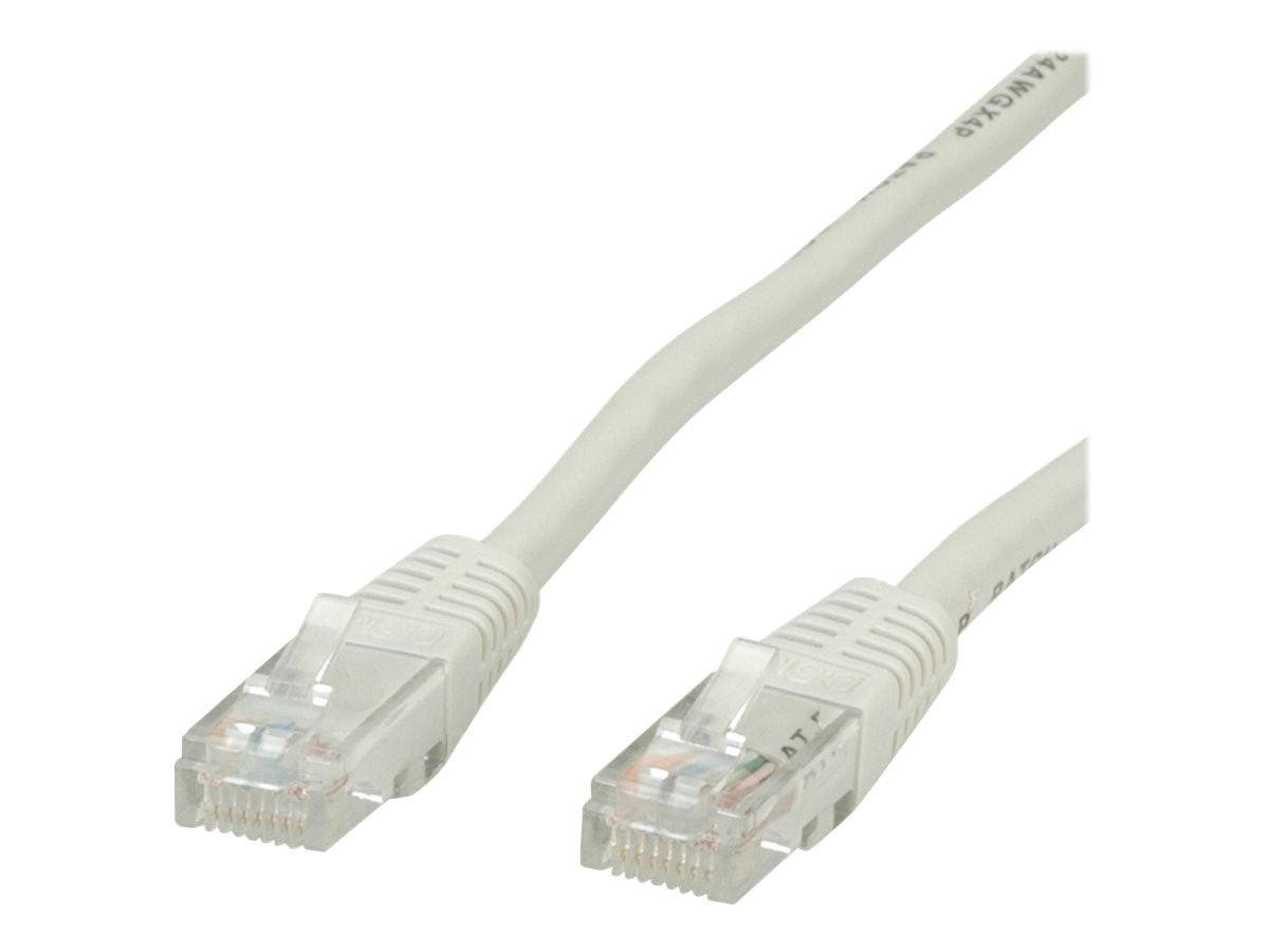 VALUE Patchkabel Kat.5e grau 5m - Vorderansicht
