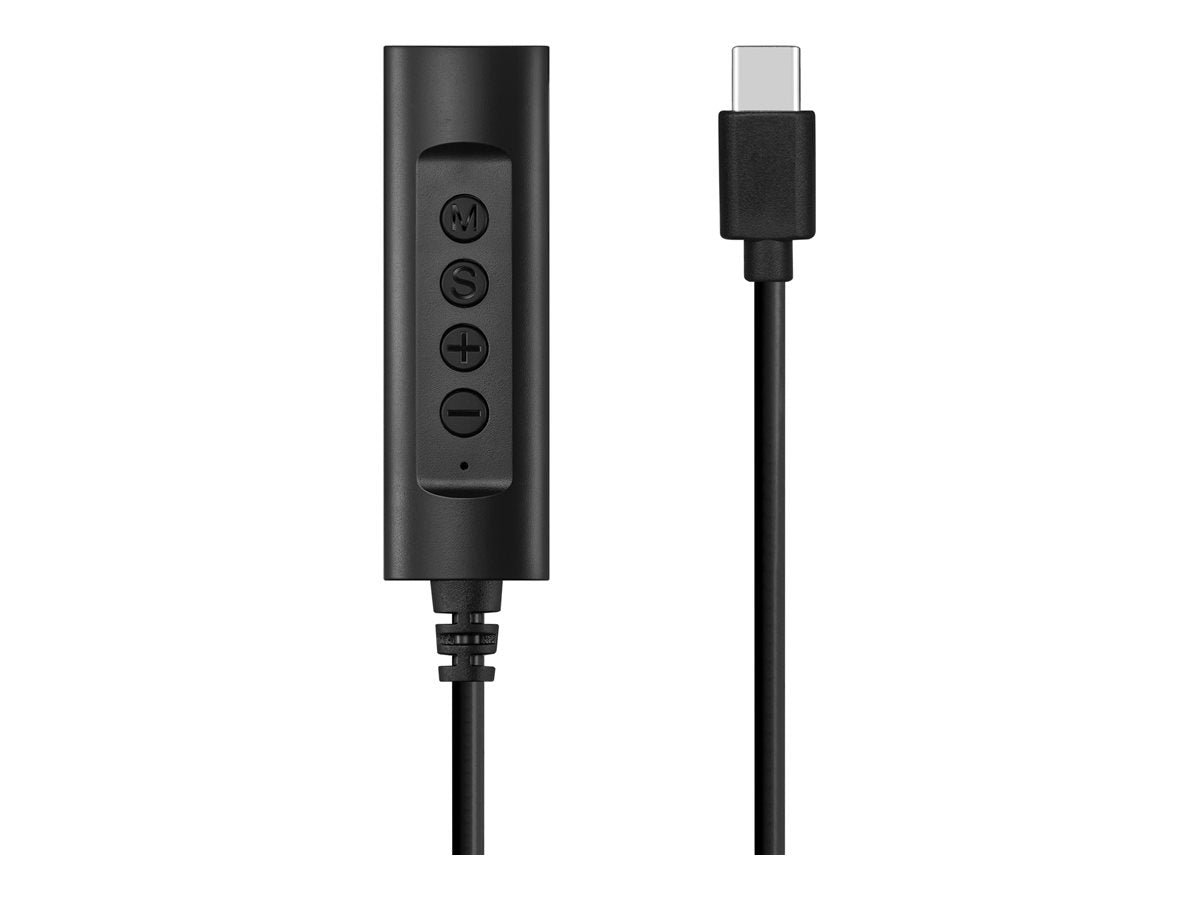 SANDBERG Headset USB-C Controller 1,5m Vorderansicht