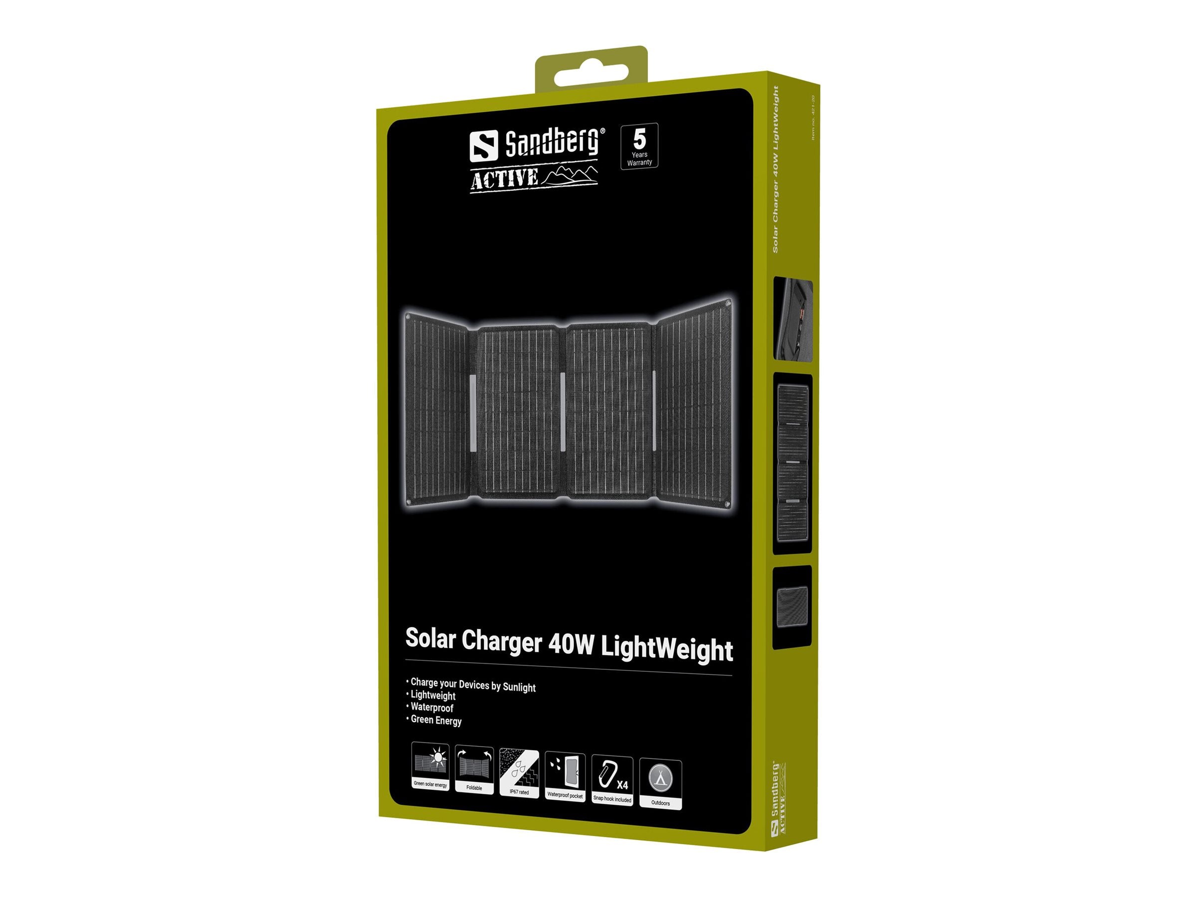 SANDBERG Solar Charger 40W LightWeight Vorderansicht