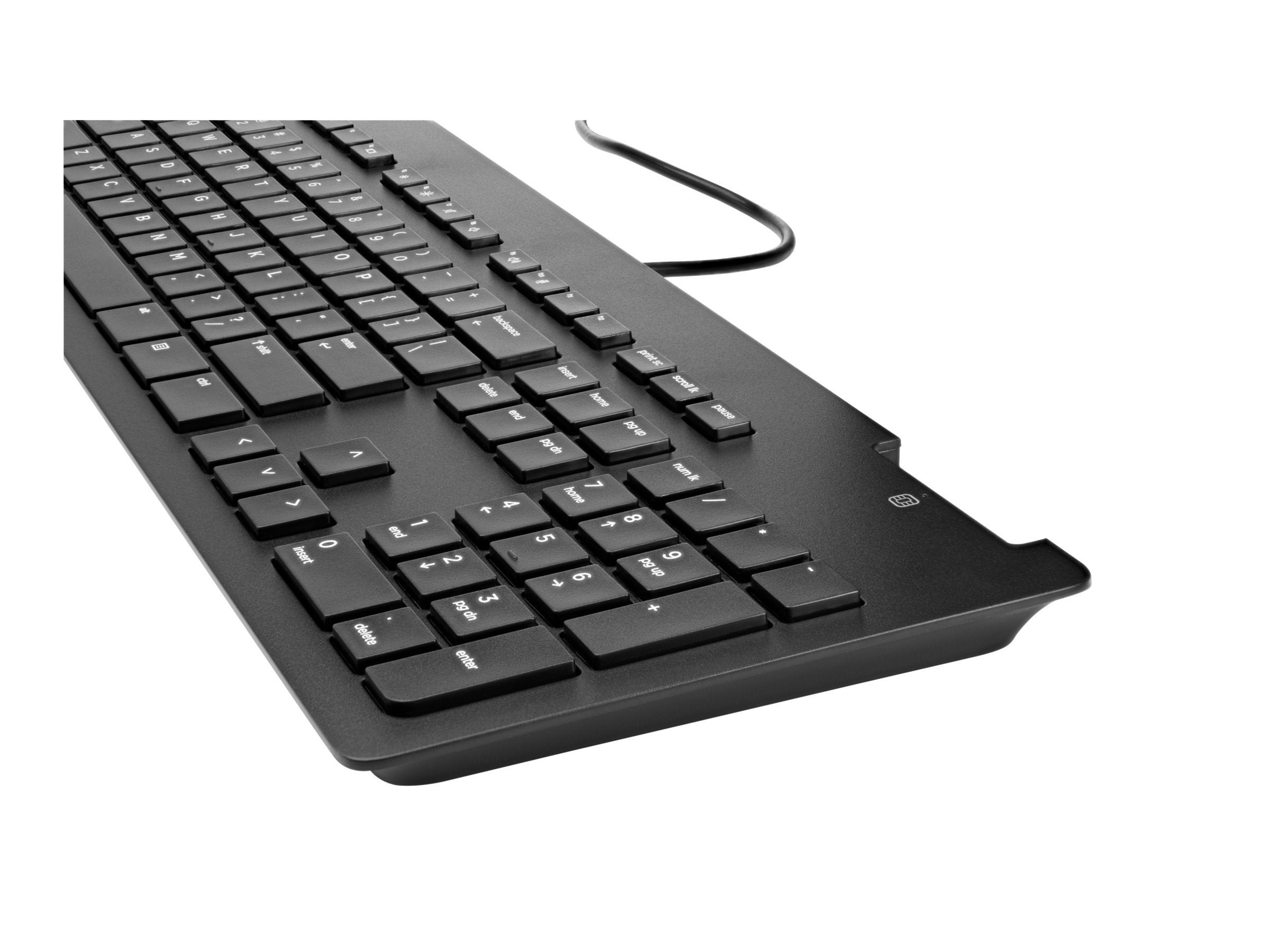 HP Bus Slim v2 Smart Card USB Keyboard von der Seite