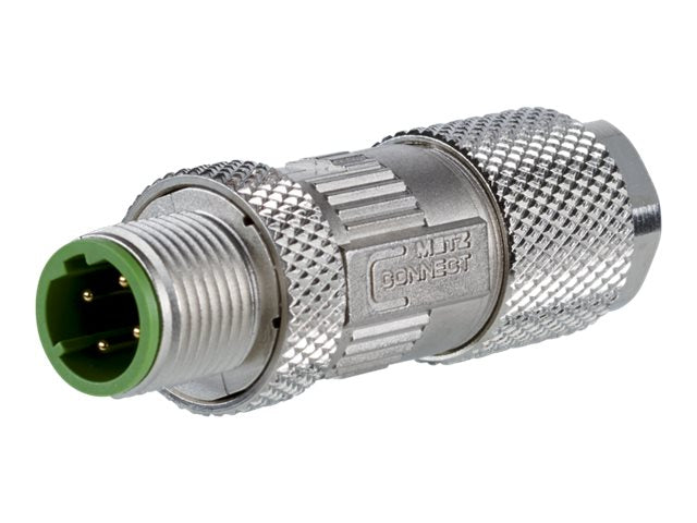 METZ CONNECT M12 Stecker D-kodiert IP67 Cat. 5 feldkonfektionierbar gerade - Vorderansicht
