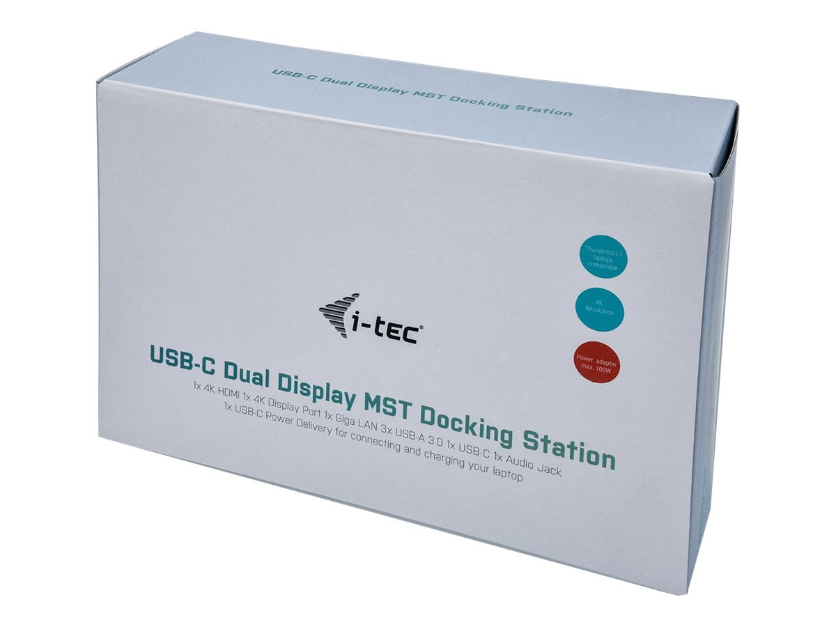I-TEC USB-C Dual Display MST Docking Station Rückansicht