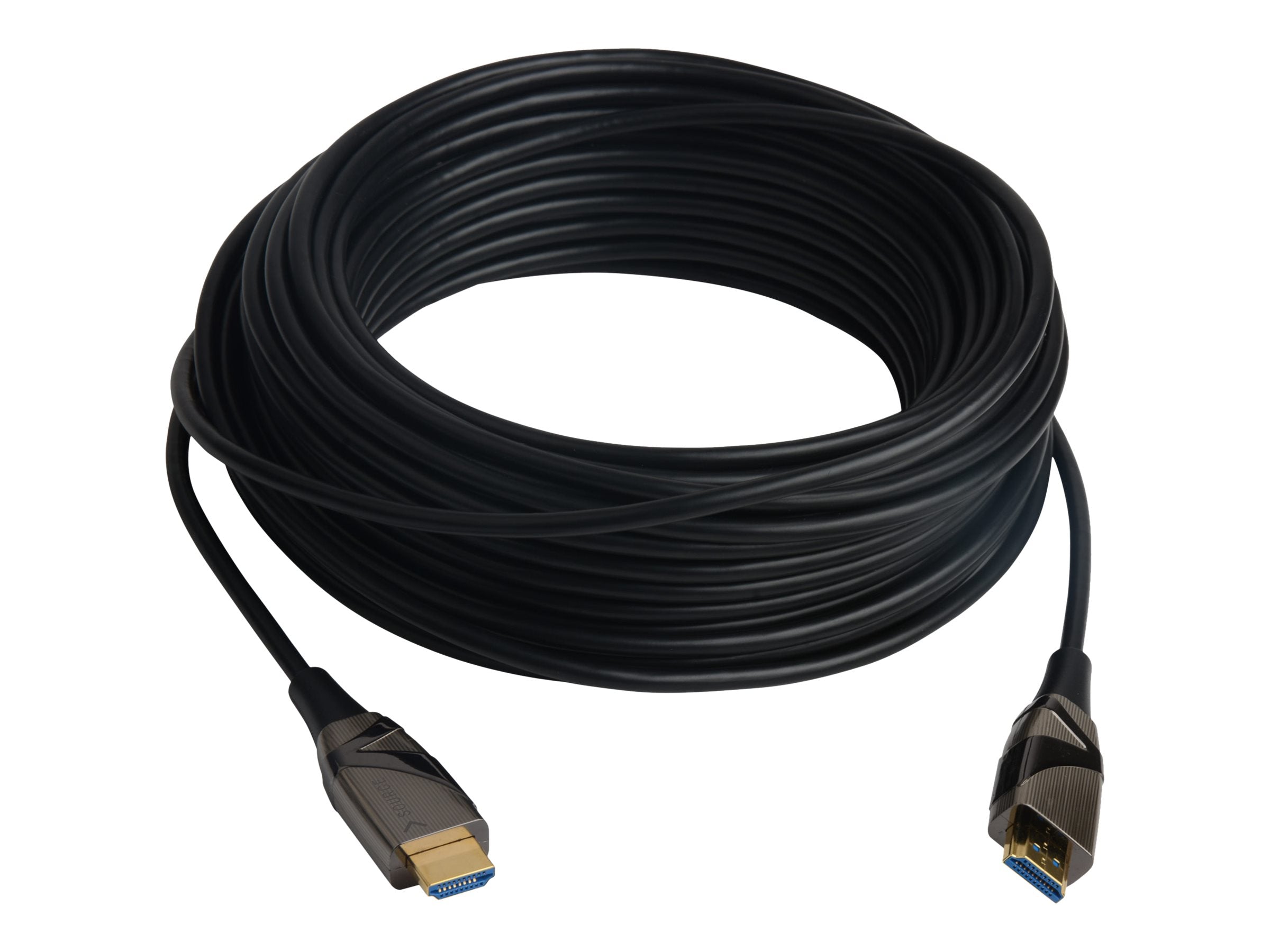 TECHLY HDMI 4K 60Hz AOC LWL Kabel 2xHDMI Stecker Vorderansicht