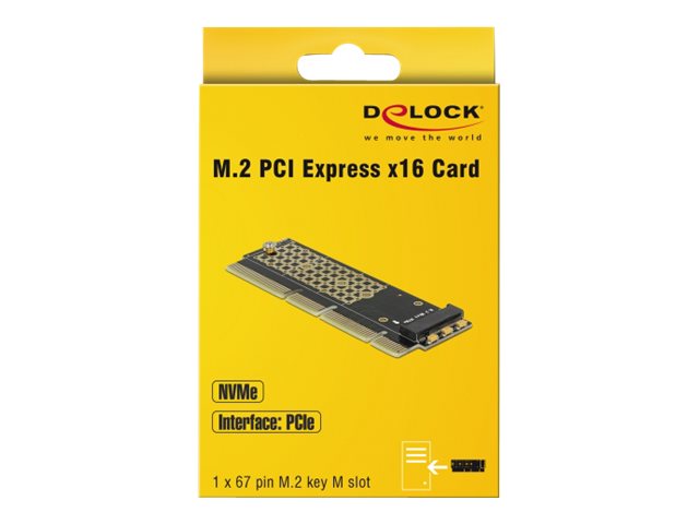 DELOCK PCI Express 4.0 x16 x4 / x8 Karte Verpackung