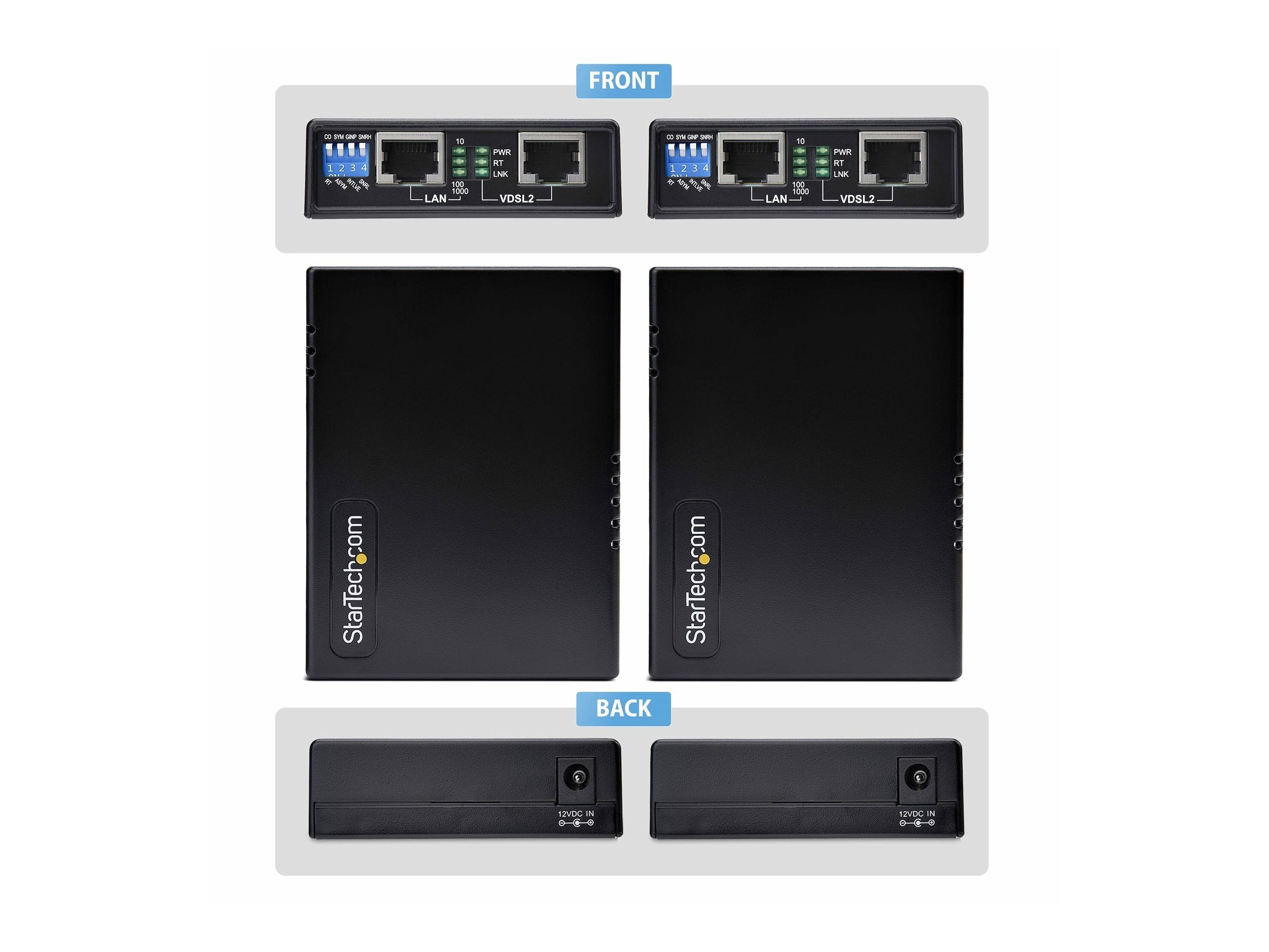 STARTECH.COM VDSL2 Ethernet Extender Kit uber Einzeldraht Langstrecken Repeater bis 1km Ersatz fur 110VDSLEXTEU TAA-konform