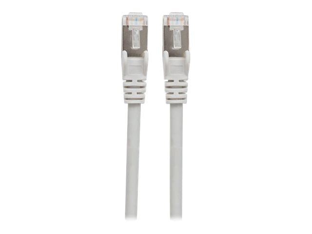 INTELLINET Netzwerkkabel Cat6 S/FTP CU LS0H 2,0m Grau RJ-45 Stecker Vorderansicht