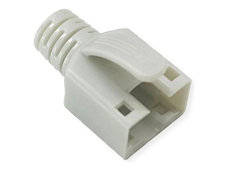 ROLINE Knickschutztulle RJ-45-Stecker grau Vorderansicht