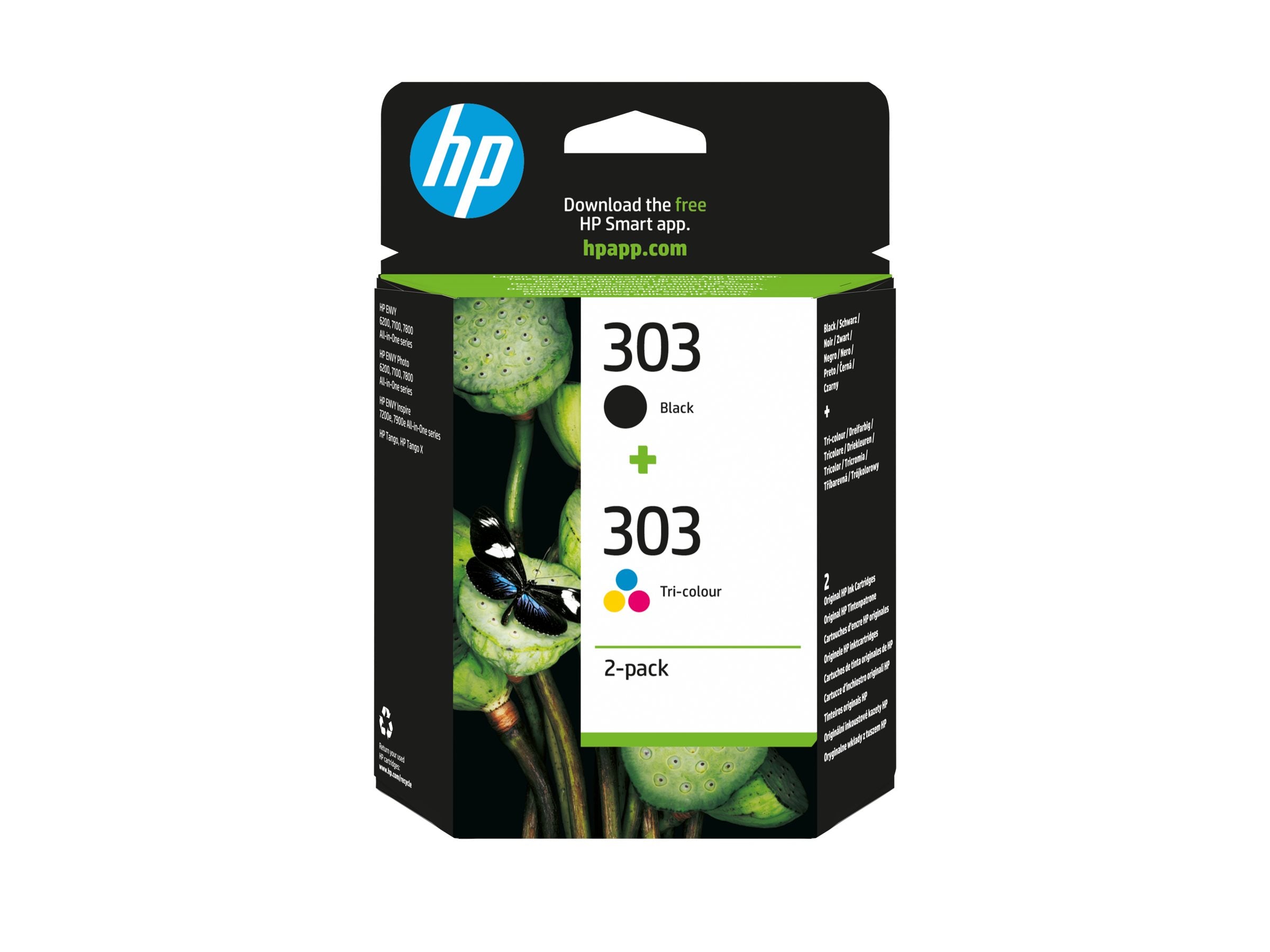 HP 303 2-pack Black/Tri-color Original Ink Cartridge Vorderansicht