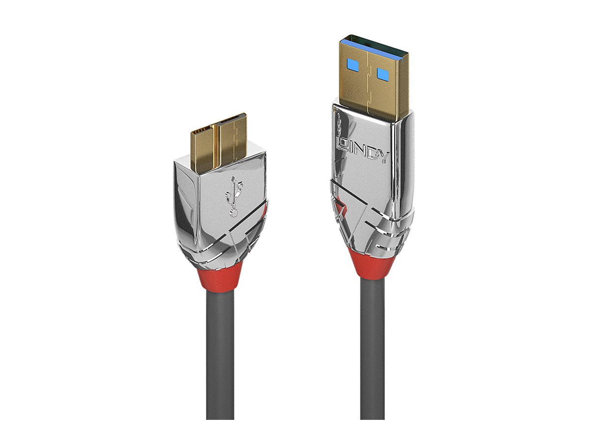 LINDY 2m USB 3.0 Typ A an Micro-B Kabel Cromo Line Vorderansicht