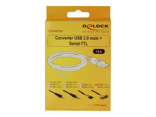 DELOCK Adapterkabel USB > Seriell-TTL 6 Pin Pfostenbuchse Verpackung