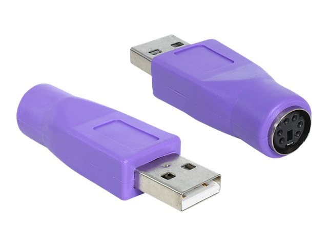 DELOCK Adapter PS/2 Bu > USB-A St - Vorderansicht