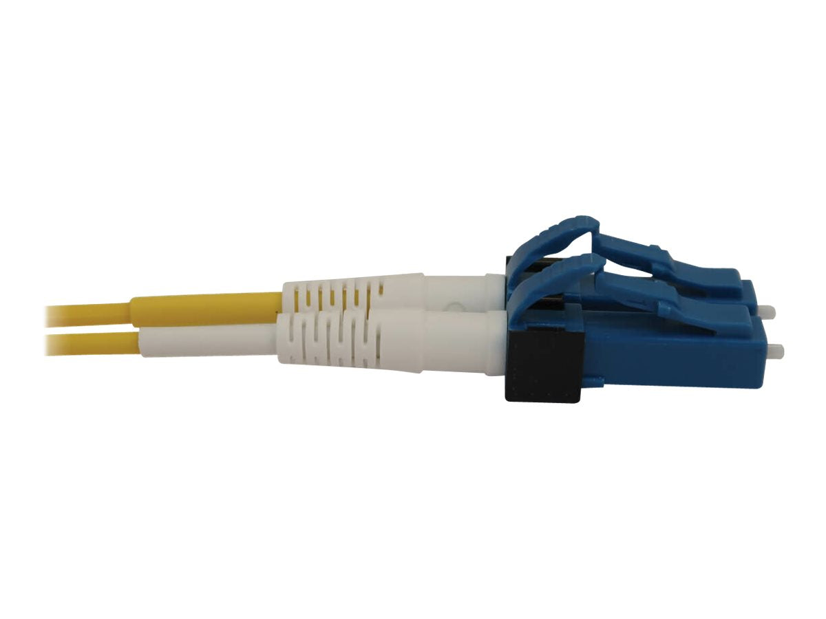EATON TRIPPLITE 400G Duplex Singlemode 9/125 OS2 Switchable Fiber Optic Cable LC/UPC M/M LSZH Yellow 5m 16