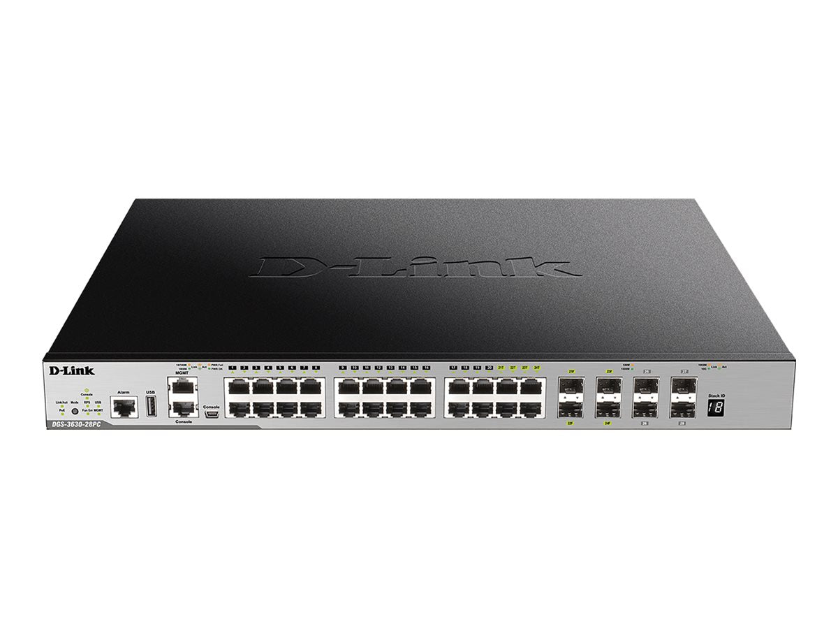 D-LINK DGS-3630-28PC/SI/E 28-Port Layer 3 Gigabit PoE Stack Switch Verpackung