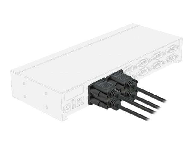 DELOCK Seriell Kabel RS-232 D-Sub 9 Buchse zu Buchse Nullmodem 1m - Detailansicht der Stecker