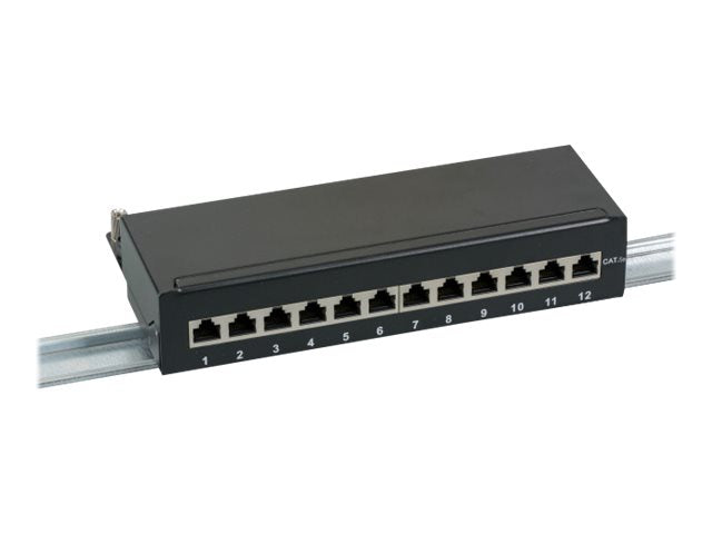 EFB Mini Patchpanel STP 12xRJ45 Vorderansicht
