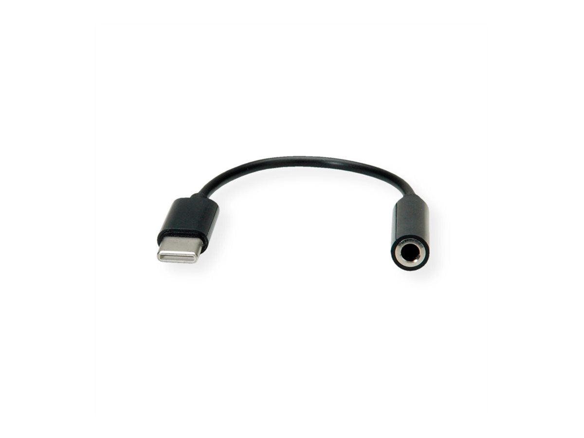 VALUE Adapter USB Typ C - 3,5mm Audio ST/BU 0,13m Vorderansicht