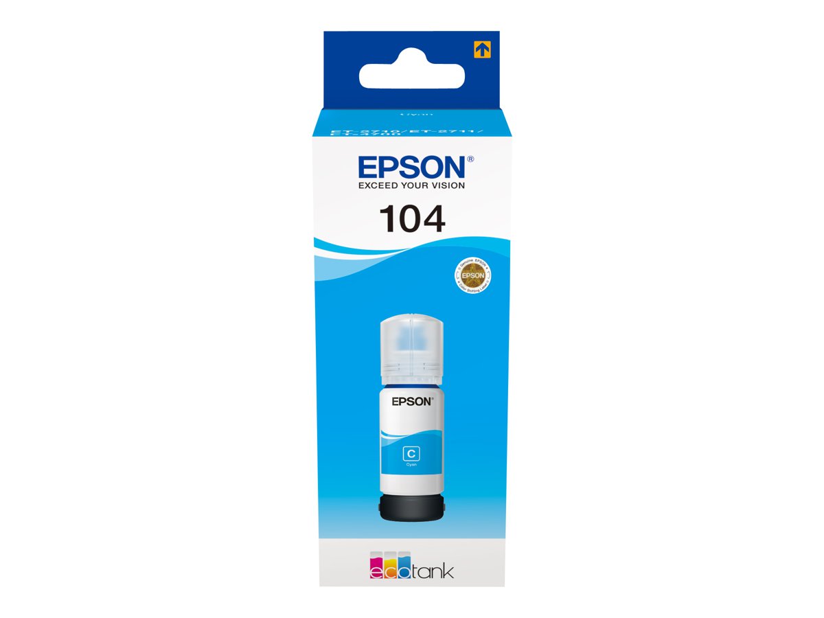 EPSON 4LB 104 EcoTank Cyan Tintenflasche Detailansicht