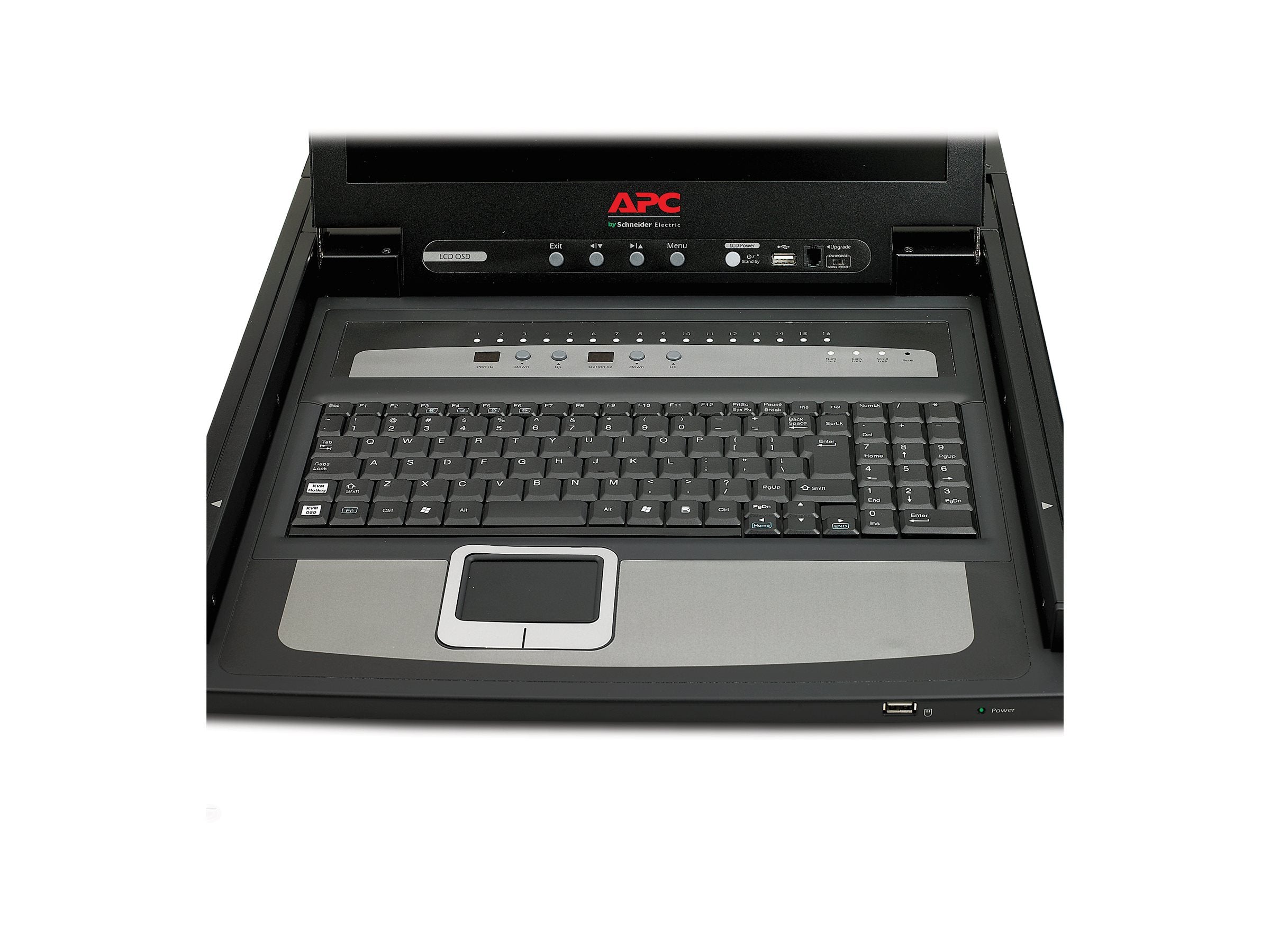 APC 43,18cm 17Zoll Rack LCD Console Vorderansicht